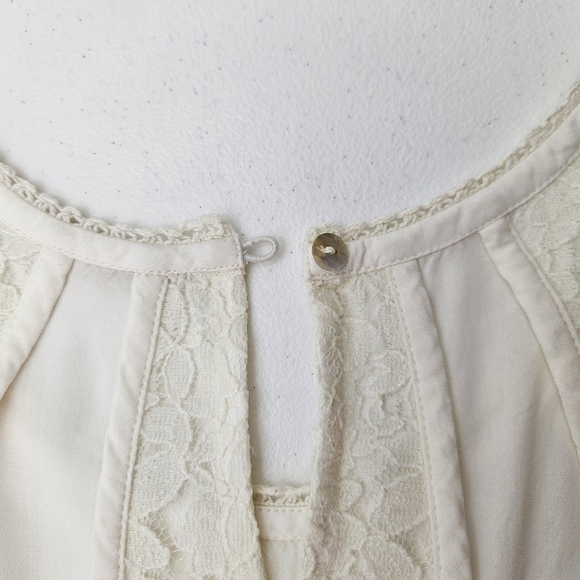 Soft Surroundings Sleeveless Ivory Lacey Top S - Picture 8 of 8